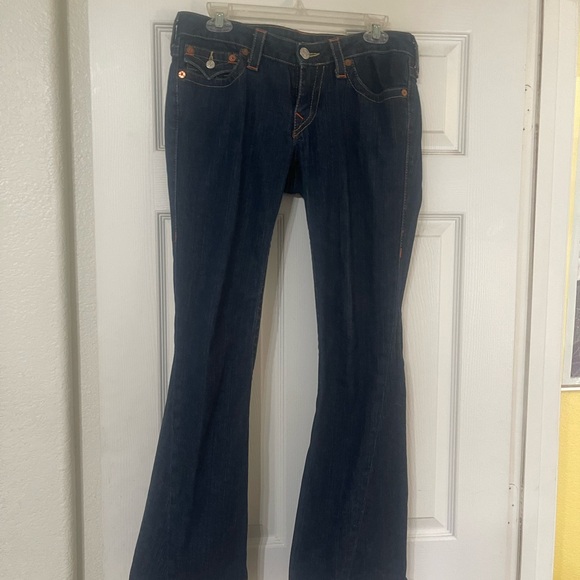 True Religion Dark Blue Women’s Low Rise Jeans - Picture 2 of 5